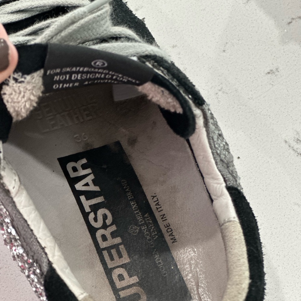 Golden Goose silver/ black size 36 shoe. - Picture 12 of 13